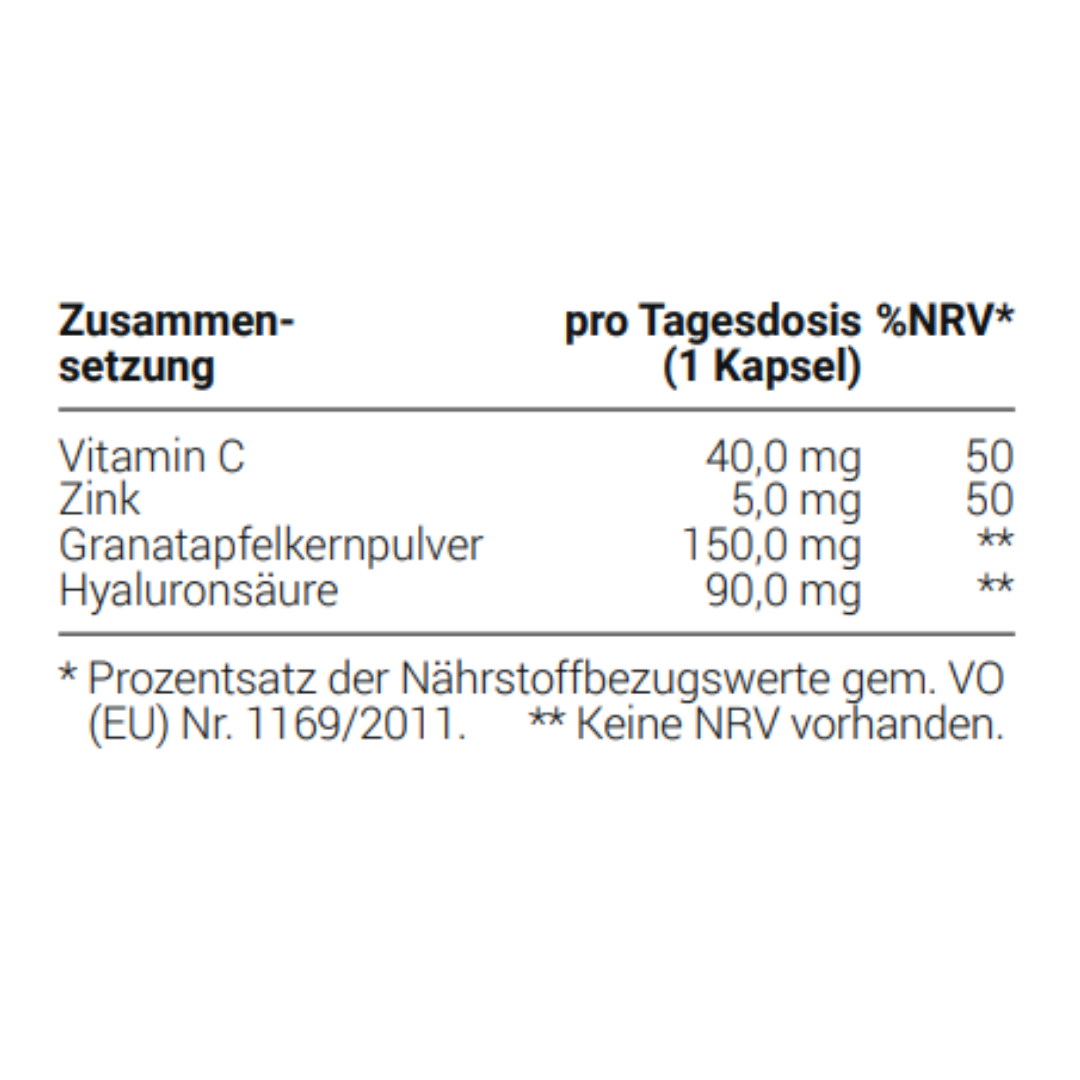 HYALURONSÄURE: VIENNA'S STRAHLENDE HAUT (60 Stk.) Anmut & Ästhetik